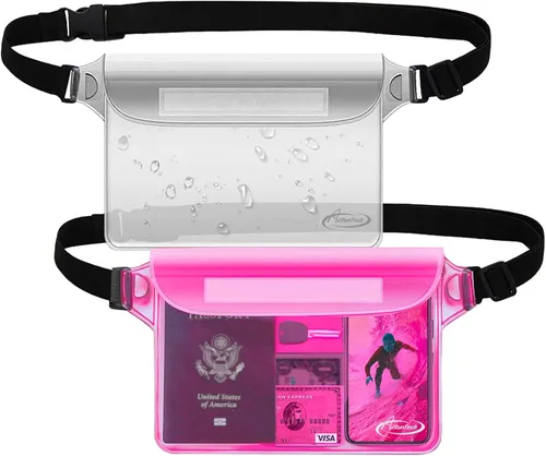 Miniatura 9 de AiRunTech Bolsa impermeable con correa para la cintura (paquete de 2) Accesorios de playa la mejor manera de mantener tu teléfono y objetos
