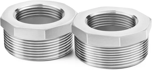 Miniatura 8 de ChillWaves Montaje de tubería de acero inoxidable 304, buje hexagonal reductor 1/2 pulgada NPT macho x adaptador de rosca hembra NPT de 1/4 pulgadas