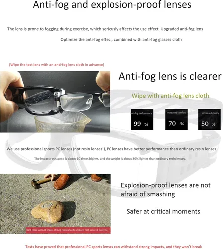 Miniatura 4 de SooGree Anteojos deportivos Gafas de baloncesto Fútbol Deportes Gafas protectoras Gafas graduadas reemplazables