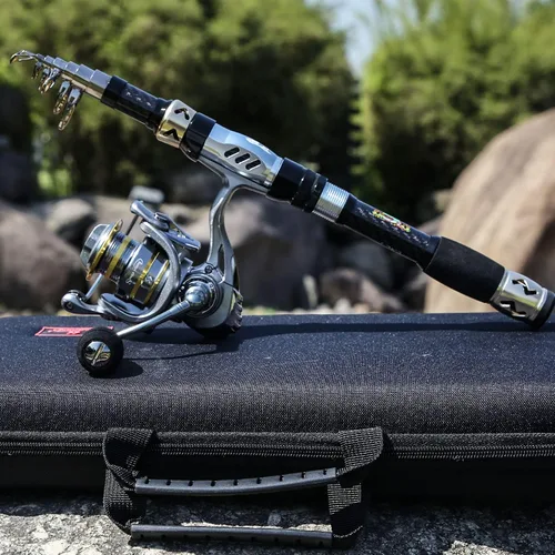 Miniatura 6 de Sougayilang Telescopic Fishing Pole with Spinning Reel Portable Fishing Rod Reel Combos