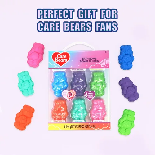 Miniatura 8 de Care Bears Paquete de 6 Bombas de Baño con Aroma a Chicle - Edades 3+ Bombas de Baño Moldeadas de Personajes – Colores Divertidos y Brillantes