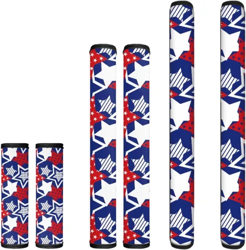 Miniatura 10 de Juego de 6 fundas para manijas de puerta de refrigerador, protector antideslizante para refrigerador, horno, lavavajillas, mantiene