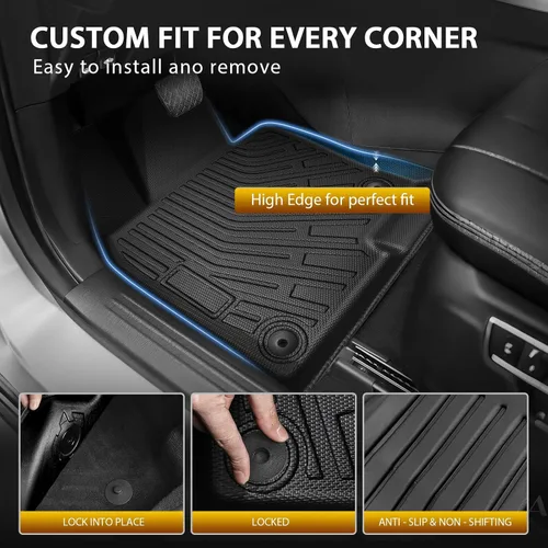 Miniatura 4 de Powerty Alfombras de piso y carga para Mazda CX-5 2017 a 2025, todo tipo de clima, a medida, de elastómero termoplástico, protectores de asiento