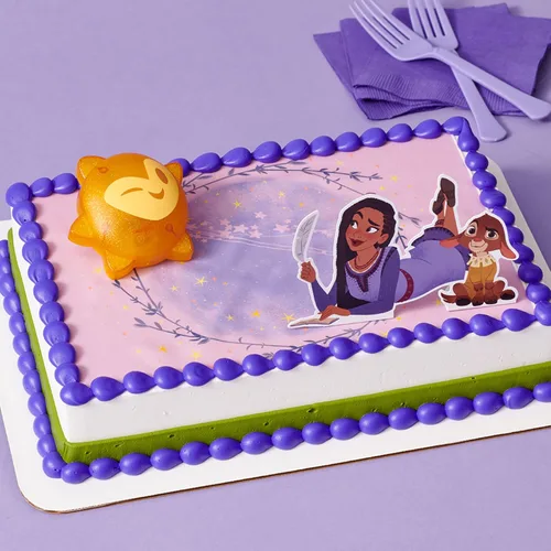 Miniatura 9 de DecoSet Disney Wish Shining Star - Juego de decoración de 2 piezas con Asha, Valentino y estrella iluminada, para cumpleaños y celebraciones