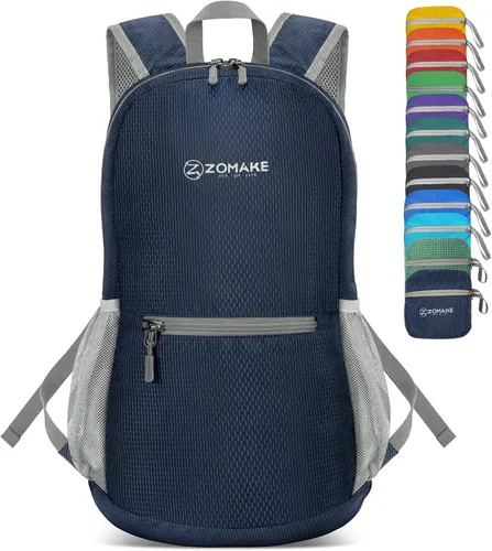 Miniatura 25 de ZOMAKE Mochila ultra ligera y compactable Mochila de senderismo resistente al agua, Mochila pequeña Mochila de camping al aire libre plegable y Negro