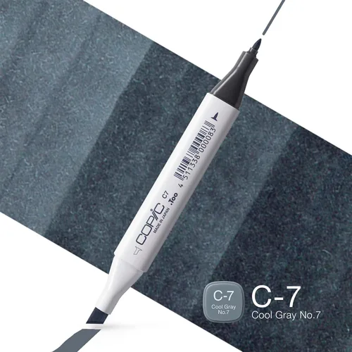 Miniatura 2 de Copic Marcador de alcohol clásico, de doble punta, C7-Copic, gris frío