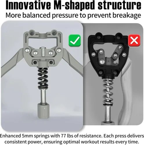 Miniatura 4 de Entrenador de muslos Pro de 0 a 77 libras de resistencia ajustable, ejercitador Kegel interior del muslo y suelo pélvico con asas de entrenamiento