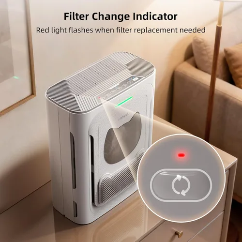 Miniatura 5 de uahpet Filtro de repuesto delgado para purificador de aire, 1 paquete, filtros de repuesto HEPA verdaderos compatibles con purificador de aire