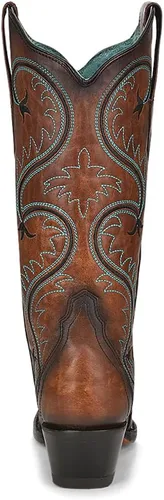 Miniatura 4 de Corral Boots Mujeres Milagro Bordado Snip Toe Casual Botas Mid Becerro Tacón Bajo 1-2" - Marrón, Marrón