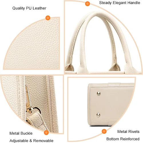 Miniatura 7 de COCIFER The Tote Bag - Bolso cruzado para mujer, bolso de hombro, bolsos de mano de piel sintética con asa superior con cremallera