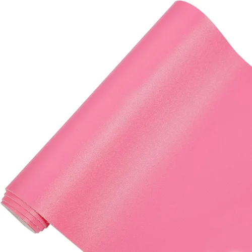 Miniatura 12 de RAMYA Hojas de piel sintética de color liso liso (7.8 x 53 pulgadas), piel sintética, muy adecuadas para hacer aretes, manualidades, lazos, costura