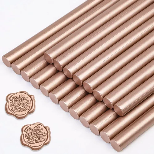 Barras de Cera para Sellar, Paxcoo 20 piezas Barras de Sello de Cera, Barras de Cera para Sellar con Pistola de Pegamento para Invitaciones de Boda,