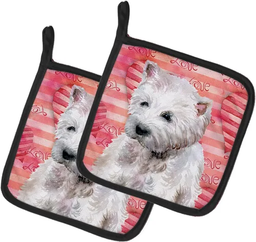 Miniatura 39 de Caroline's Treasures BB9655PTHD - Juego de soportes para ollas de cocina resistentes al calor, almohadillas calientes para horno, 7 1/2 x 7 1/2