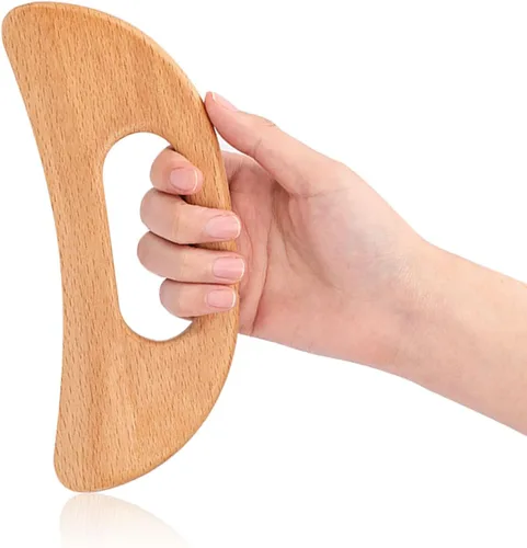 Body Gua Sha Tool Masajeador de drenaje linfático de madera, herramienta de masaje Gua Sha, herramienta de masaje para raspar muscular, tablero de