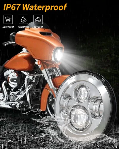 Miniatura 5 de XPCTD Kit de faros delanteros LED de 7 pulgadas para Street Glide Road King Electra Glide Ultra Classic Fat Boy Tri Cvo Heritage Softail Slim Delux
