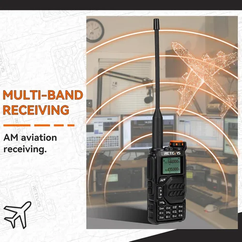 Miniatura 2 de Retevis RA79 (actualización para radio Jamón UV 5R 3rd), radio bidireccional de doble banda, soporte Chirp, NOAA, radio AM/FM portátil, Walkie