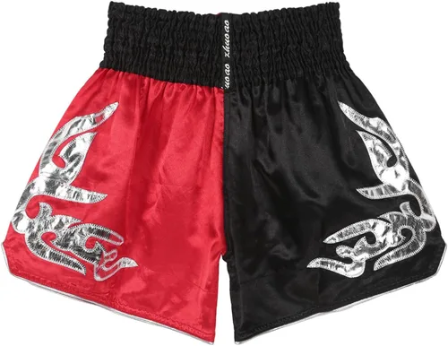 Miniatura 6 de QinCiao Pantalones cortos de boxeo Muay Thai para hombre, pantalones cortos de kickboxing, artes marciales, entrenamiento, gimnasio, entrenamiento