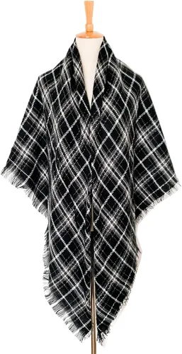 Miniatura 6 de Wander Agio - Bufanda envolvente con diseño a cuadros o triangular para mujer, cálida y larga, de punto, sensación de cachemira, chal