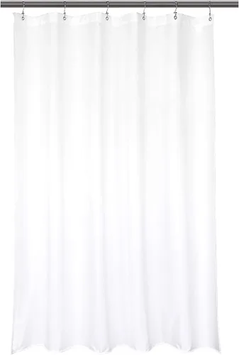 Barossa Design - Cortina de ducha de tela impermeable para cabina de microfibra de calidad hotelera, 32" de ancho x 72" de alto, lavable a máquina,