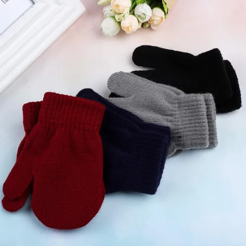 Miniatura 6 de Cooraby 12 pares de guantes de invierno unisex de punto para bebé