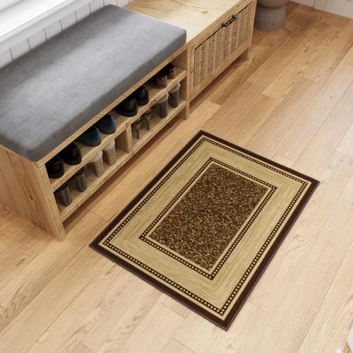 Miniatura 25 de Ottomanson Alfombra de pasillo de 1 pies 10 pulgadas x 6 pies, alfombra de cocina con parte trasera de goma antideslizante para área del fregadero