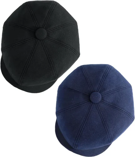 Miniatura 14 de Gorra de taxista Senker Fashion para hombre, gorra irlandesa clásica de 8 paneles de mezcla de lana para hombre mayor