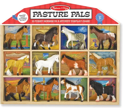 Miniatura 3 de Amigos de la pastura para niños Melissa & Doug, caballos coleccionables, 12 unidades, talla única