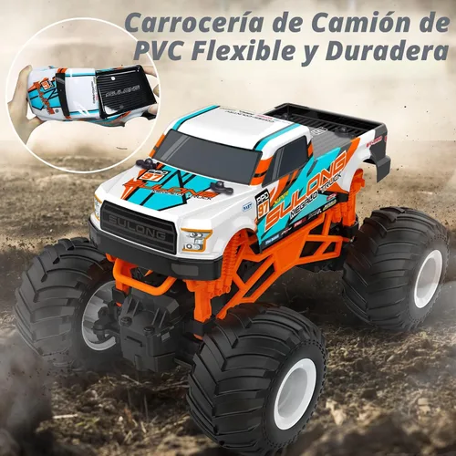 Miniatura 4 de Camión monstruo RC a escala 1:16 - Camión todo terreno de 2.4GHz para niños de 4 a 12 años, camión RC todoterreno de 20 Km/h, regalo de Navidad