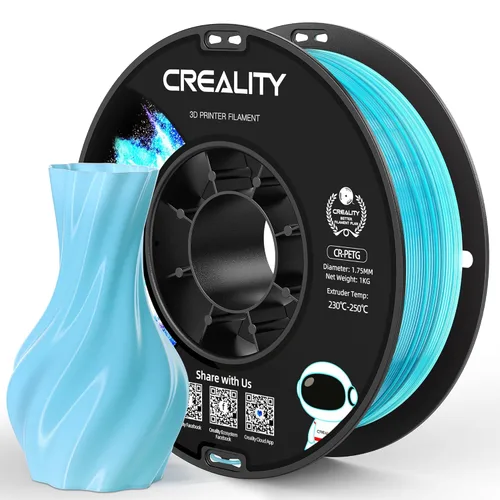 Miniatura 26 de Filamento PETG oficial para impresora 3D Creality de 0.069 in, 2.2 lbs, alta precisión, fuerte dureza, inodoro, mejor flujo, impresión 3D resistente
