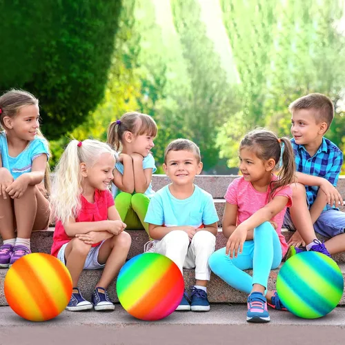 Miniatura 6 de Macarrie 20 piezas de pelotas de parque infantil de 6 pulgadas, pelotas de esquivar y patada para niños, adultos, pelotas inflables coloridas