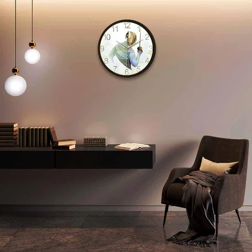 Miniatura 7 de Geek Alerts Reloj de pared LED luminoso con control de sonido, esgrima para el hogar, marco de metal, relojes de cuarzo silencioso, arte de pared