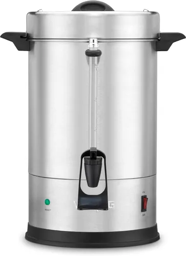 Waring Urna de café comercial, percolador eléctrico de acero inoxidable con capacidad de 30 tazas, sistema de calentador dual para cocinas