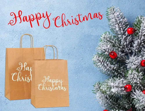 Miniatura 9 de Qutuus Bolsas de regalo de estraza grandes con asas, 25 bolsas de regalo de 10 x 5 x 13 pulgadas, bolsas de papel kraft reutilizables para compras