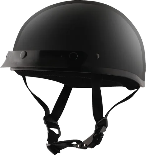 Miniatura 6 de Detour Helmets D.O.T. - Medio casco negro plano para motociclistas con visera extraíble
