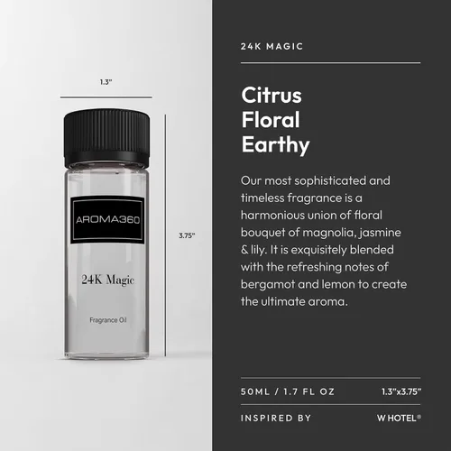 Miniatura 3 de Aroma360-24K Mezcla de Aceite de Fragancia Mágica 50ML Difusores de Aceite Esencial de Lujo Inspirados en Hoteles Aceite de Difusor