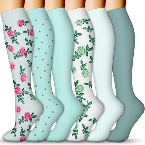 Miniatura 18 de Calcetines de compresión para mujeres y hombres 15-20 mmHg, mejores para uso médico, enfermería, para correr, atletismo, varices, viajes