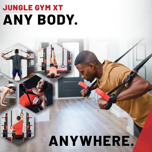 Miniatura 3 de Lifeline Jungle Gym XT - Sistema de entrenamiento de suspensión de peso corporal - Anclaje dividido patentado, entrenamiento de cuerpo completo, kit