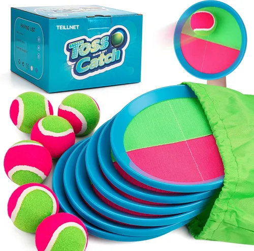 Miniatura 14 de Juego de Pelota de Lanzar y Atrapar Mejorado - Juegos Familiares Juguetes para Niños para Rellenos de Calcetín - Resistente al Agua Ideal para Playa