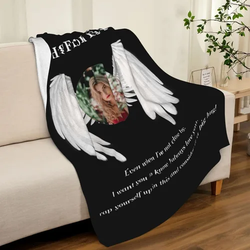 Miniatura 8 de PUREFLY Manta conmemorativa personalizada con fotos en memoria amorosa para seres queridos perdidos, regalo personalizado por pérdida de papá, mamá