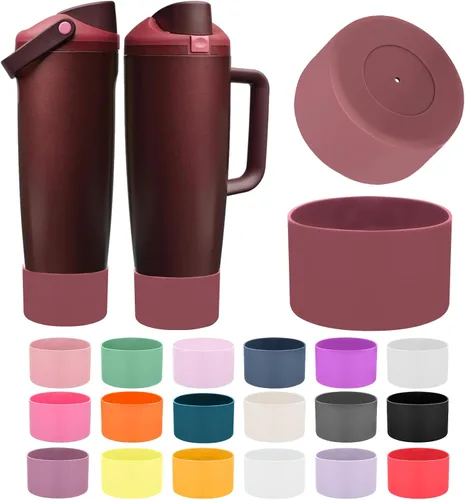 Miniatura 20 de Mity rain 2 piezas de botas protectoras de silicona para botellas y vasos FreeSip Sway de Owala de 30 oz y 40 oz - Accesorios para owala, mejora