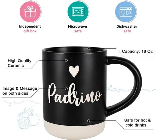 Miniatura 5 de Cabtnca Regalo de propuesta de padrinos, regalo de propuesta de padrinos, tazas Padrino Madrina, regalos de cumpleaños de Navidad para padrinos