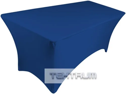 Miniatura 5 de TEKTRUM Mantel elástico rectangular de 6 pies de largo, para jacuzzi, para feria comercial, tela premium, color azul