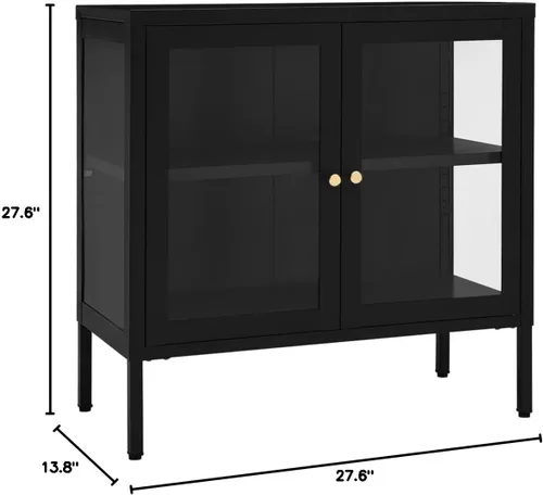 Miniatura 2 de Aparador negro, vitrina, gabinete de barra de café, gabinete de sala de estar, estantería, vitrinas para sala, gabinete de consola, armarios