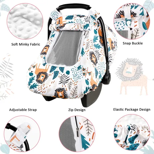Miniatura 3 de Funda de asiento de automóvil para bebé, fundas de asiento de automóvil de invierno para bebés, cubierta de asiento de automóvil para niño, toldo