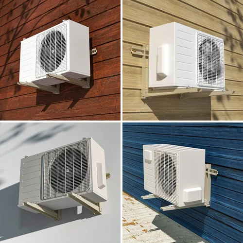Miniatura 6 de Soporte de montaje en pared mini dividido: soporte de montaje en pared resistente para 9000 a 36000 BTU exterior Minisplit sin conductos, soporte