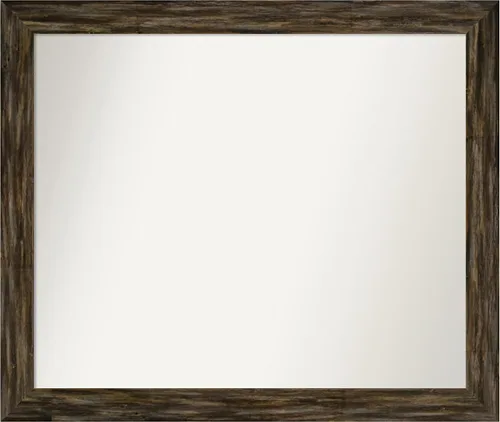 Miniatura 153 de Amanti Art Espejo de baño marrón para sobre el fregadero, 25 x 25 pulgadas, hecho a medida, espejo de tocador cuadrado marrón medio, marco de madera