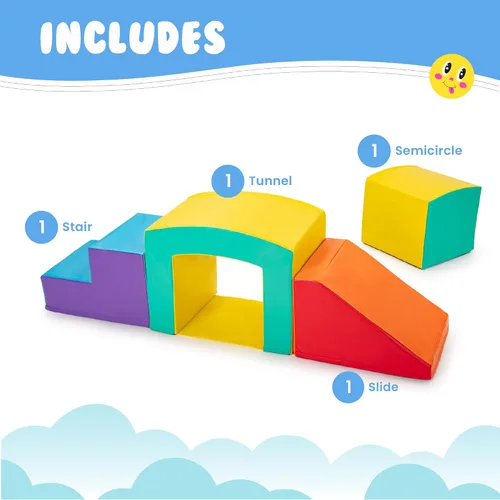 Miniatura 7 de New Bounce Juguetes de escalada para niños pequeños, juego suave para niños, bloques de escalada de espuma, equipo de gimnasio suave y seguro, ideal