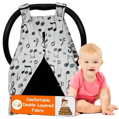 Miniatura 4 de Dear Baby Gear - Toldo de asiento de automóvil de 40 x 30 pulgadas, funda para transportar bebés para niños y niñas, uso acogedor para otoño