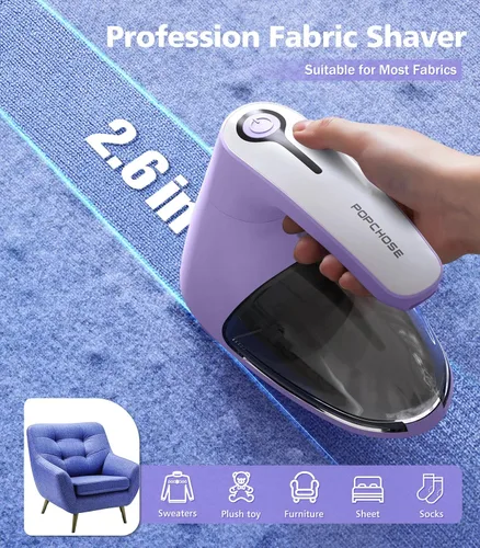Miniatura 4 de POPCHOSE Afeitadora de tela, removedor de pelusa recargable, desfuzzer suéter, removedor de pelusa para ropa, suéter, muebles, sofá, cachemira