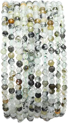 Miniatura 71 de BEADIA Cuentas Facetadas de Piedra Natural Amazonita Rondelle 3x4mm Cuentas Semipreciosas Sueltas para Hacer Joyas 38cm